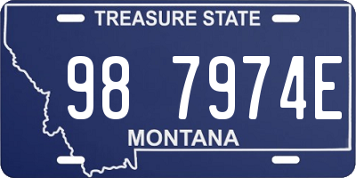 MT license plate 987974E