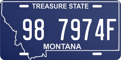 MT license plate 987974F