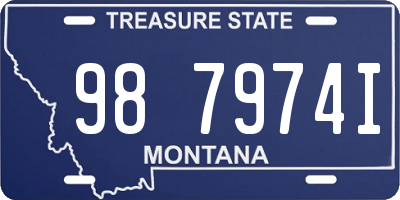 MT license plate 987974I