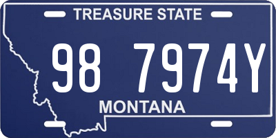 MT license plate 987974Y