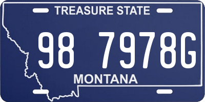 MT license plate 987978G