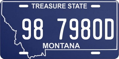 MT license plate 987980D