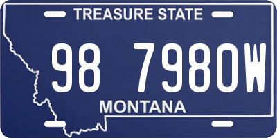 MT license plate 987980W