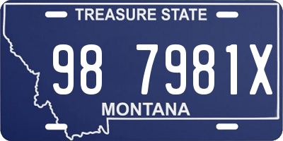 MT license plate 987981X