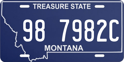 MT license plate 987982C