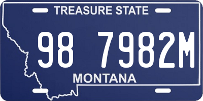 MT license plate 987982M