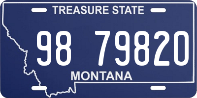 MT license plate 987982O