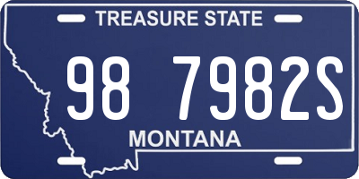 MT license plate 987982S