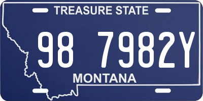 MT license plate 987982Y