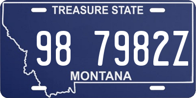 MT license plate 987982Z