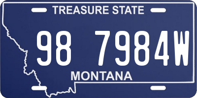 MT license plate 987984W