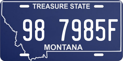 MT license plate 987985F