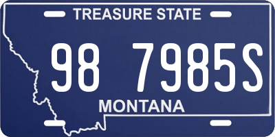 MT license plate 987985S