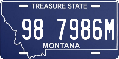 MT license plate 987986M