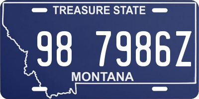 MT license plate 987986Z