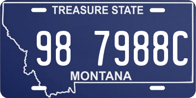 MT license plate 987988C