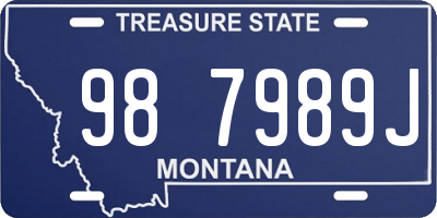 MT license plate 987989J