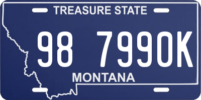 MT license plate 987990K