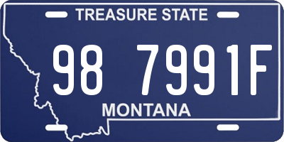 MT license plate 987991F