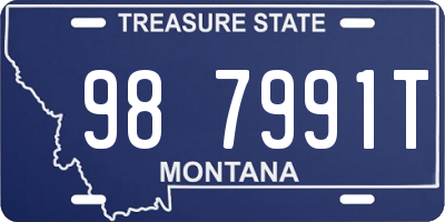 MT license plate 987991T