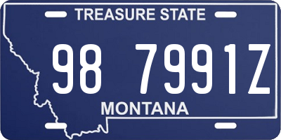 MT license plate 987991Z