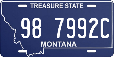 MT license plate 987992C