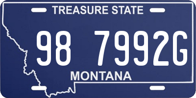 MT license plate 987992G