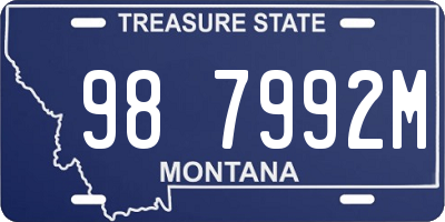 MT license plate 987992M