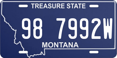 MT license plate 987992W