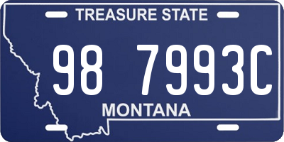 MT license plate 987993C