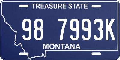 MT license plate 987993K