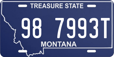 MT license plate 987993T