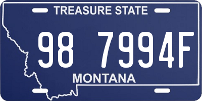 MT license plate 987994F