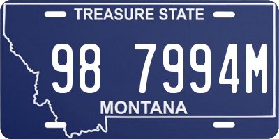 MT license plate 987994M