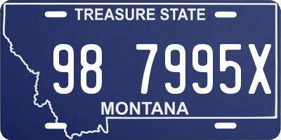 MT license plate 987995X