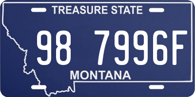 MT license plate 987996F