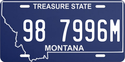 MT license plate 987996M