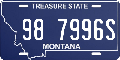 MT license plate 987996S