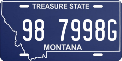 MT license plate 987998G