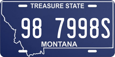 MT license plate 987998S