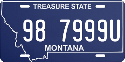 MT license plate 987999U