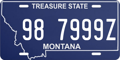 MT license plate 987999Z