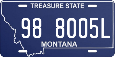 MT license plate 988005L