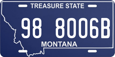 MT license plate 988006B