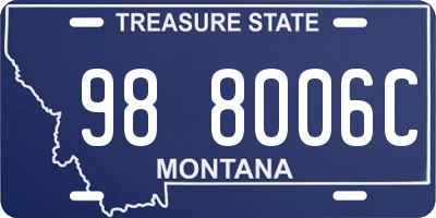 MT license plate 988006C