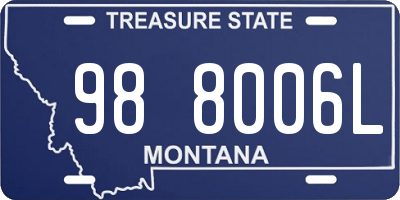 MT license plate 988006L