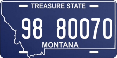 MT license plate 988007O