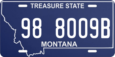 MT license plate 988009B