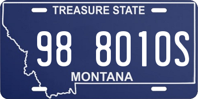 MT license plate 988010S