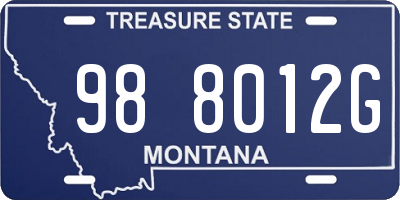 MT license plate 988012G